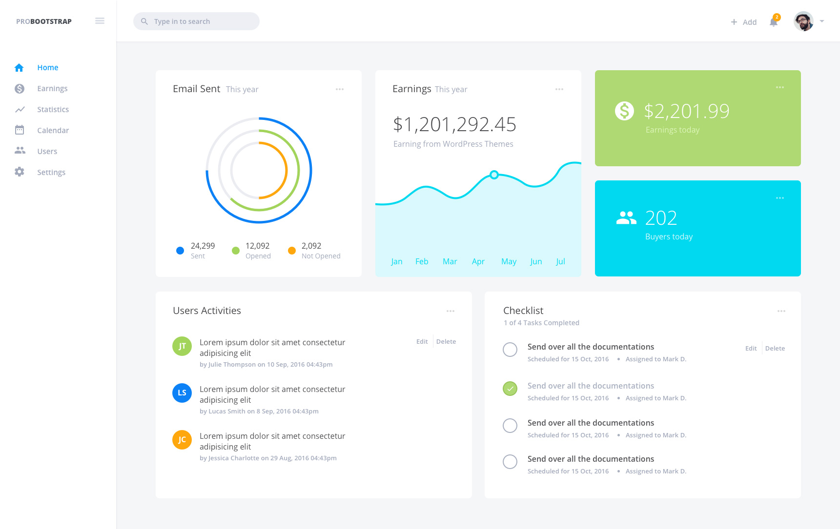 Free Bootstrap Template by ProBootstrap.com