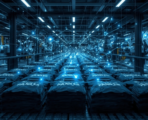 lucid-realism_realistic_photo_of_t-shirts_with_printing_on_a_modern_warehouse_or_factory_floor-01